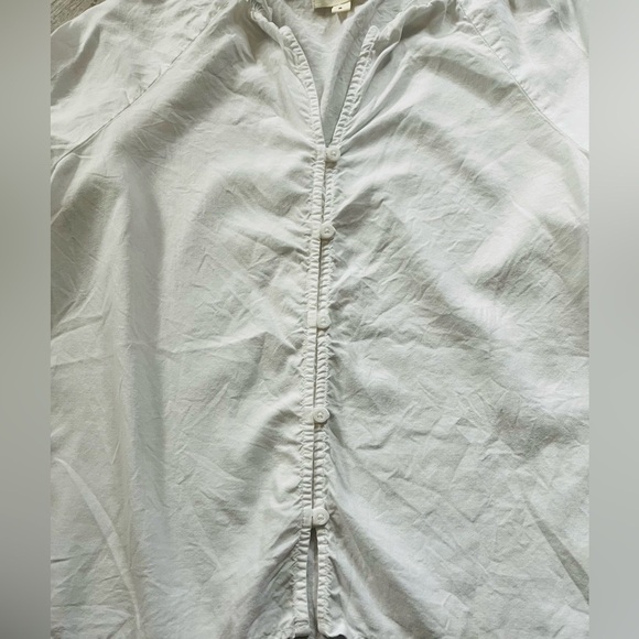 Cloth & Stone ruffle collar raglan sleeve shirt S - Picture 6 of 9